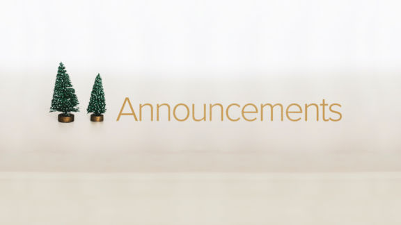 Christmas Announcements Slide - Ministry Pass
