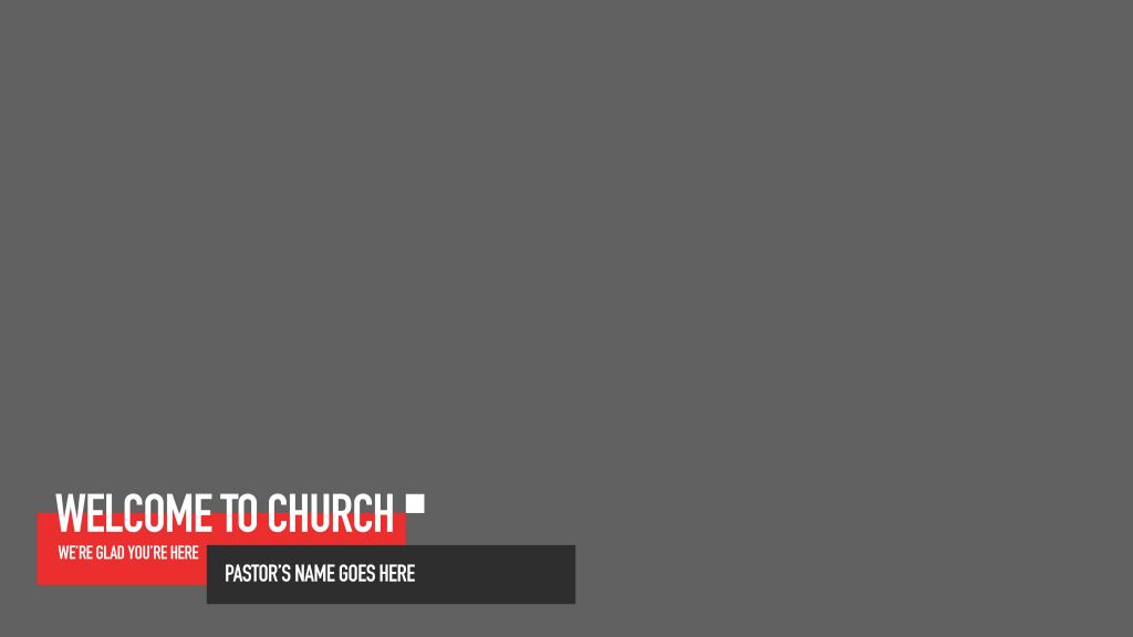 Welcome To Church Lower Third - Sermon Series & Sermon Graphics