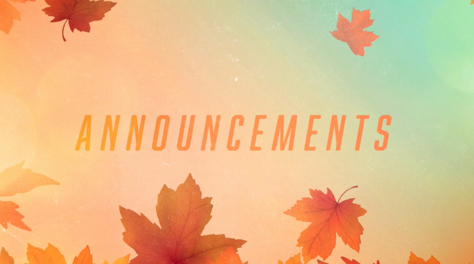 Announcements Motion Graphic Ministry Pass